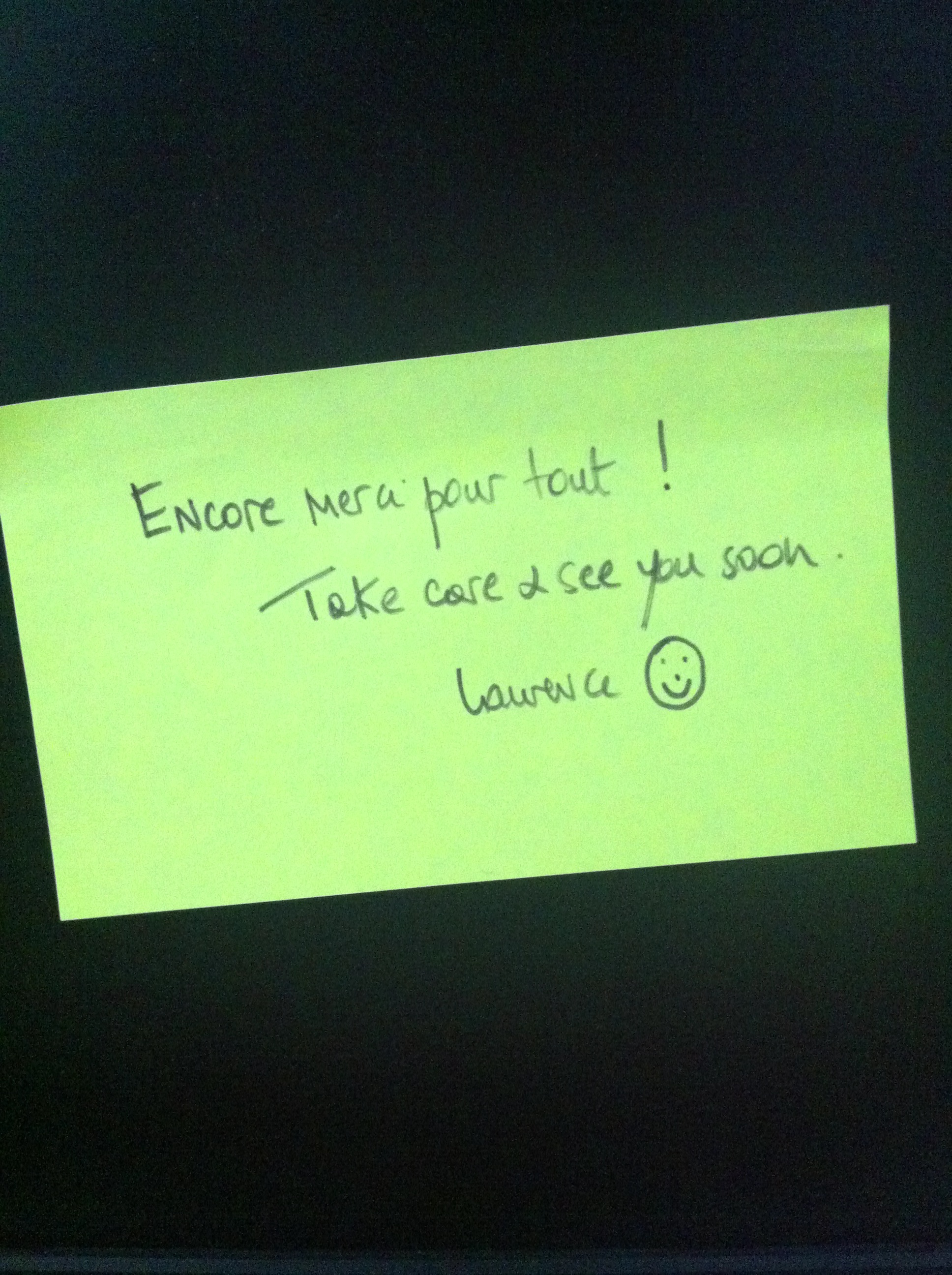 Mon dernier jour de stage